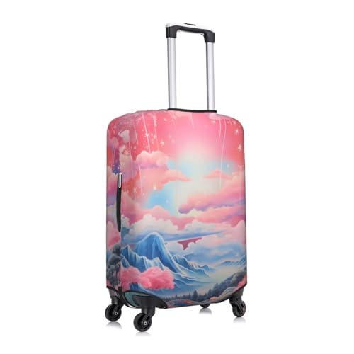 Hill Clouds Landscape Travel Luggage Cover for Suitcase Anti-Scratch Fashion Suitcase Protector Washable Elastic Baggage Covers Fits 18-21 Inch Luggage for Travel Beach Holiday2