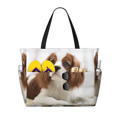 Sac de plage Cavalier King Charles fini le manque de place avec ce grand fourre-tout