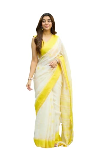 Liftera Women's Kanjivaram Banarasi Art Silk Saree with Blouse Piece saree For Women(001) (C)