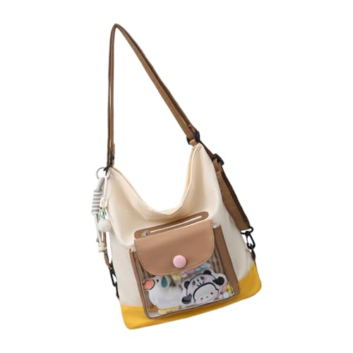 Bolso de hombro moderno y transparente para mujer con tejido impermeable