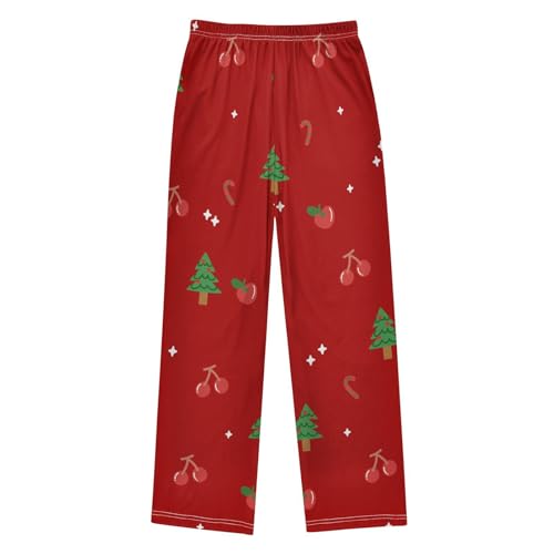 Tree Cane Fruit Boys Pants Boys Athletic Pants Long Pant for Boywith Pockets Wide-Leg Size 6-14Y2