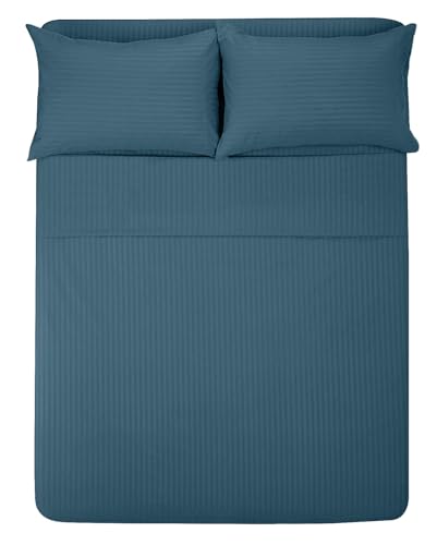 La mejor comparación de Juegos de té individuales los preferidos por los clientes. 44 Melocotton Juego de Sábana Individual de Microfibra 1800 grabada a Rayas, Extra Suave, fácil de Lavar, Bed Sheets
