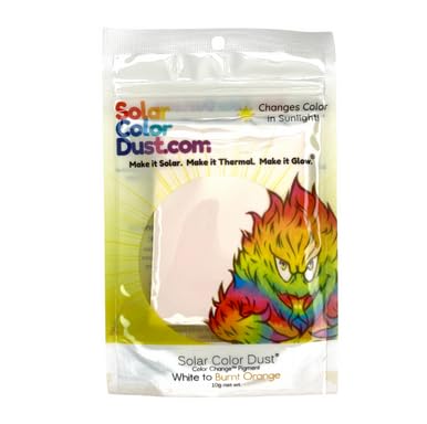 SolarColorDust® - White to Burnt Orange - Sunlight Sensitive