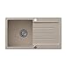 Produktbild VBChome Spüle Beige 77 x 44 cm Granit Einzelbecken Einbauspüle Küchenspüle gesprenkelt reversibel Verbundspüle + Siphon