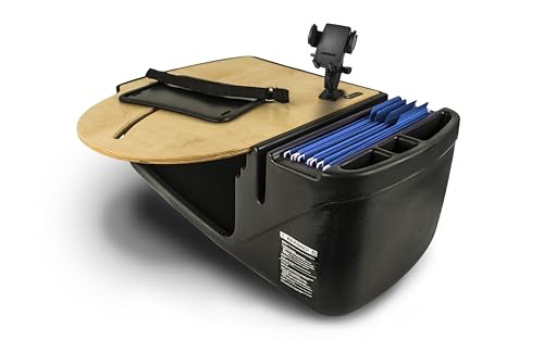Image of AutoExec AE-RMCD-PM-11M Roadmaster Car Desk for Your Vehicle Workstation and Mobile Office, Natural with Phone Mount | Vehicle Workstation, Mobile Office, Phone Mount
