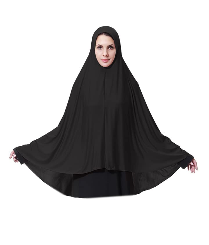 Women Muslim Heardscarf Shawl Pullover Extra Long 130cm Prayer Hijab Muslimah one Piece Chadors Arabia Body Cover Turban Islamic Middle East Full Cover Clothing