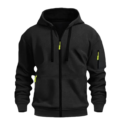 Image of MANTORS Mens Fleece Jackets Contrast Hoodies Lightweight Sweatshirt Color Block Jacket Coats