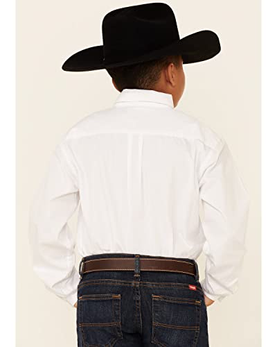 Cinch Boys' White Twill Shirt4