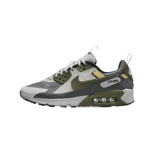 Nike Air Max 90 Drift Men's Shoes (FB2877-003, Light Smoke Grey/Iron Grey/Infinite Gold/Cargo KHA) Size 8.5