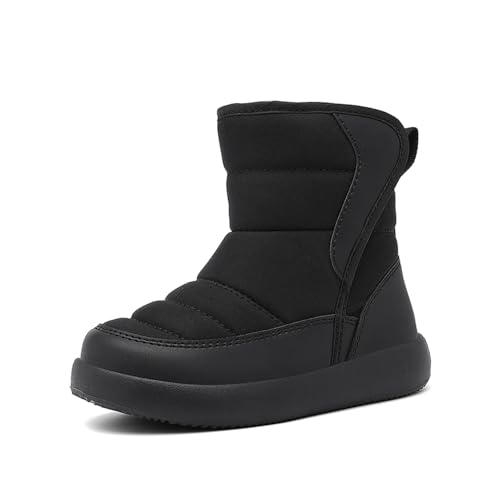 Genérico Botas de nieve de invierno para niños y niñas cálidas antideslizantes engrosamiento lana para niñas, Le Noir, 24 EU