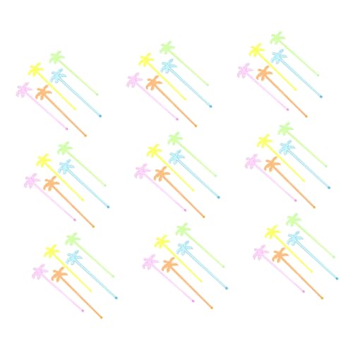 Garneck Mixing Sticks Smooth Surface 50pcs Plastic Wine Stirrer Easy to Clean Stirrers