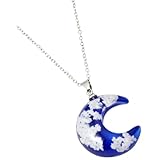 CTIRCHIU Collar Colgante de Luna de Resina Ligera y Segura Piel, Joyería Delicada para Mujer y Niña, Adecuado para Uso Diario y Fiestas
