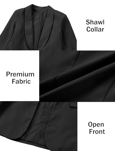 EXARUS Girls Blazer Jacket Teen Suit Long Sleeve Shawl Collar Formal Blazers Open Front Inner Pocket for Kids 6-12 Year4