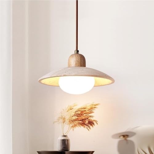 Lámpara de techo vintage con casquillo G9 de cristal opalino y madera