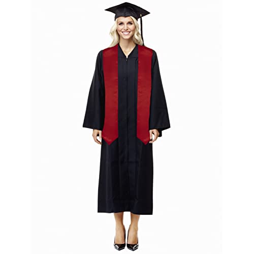 Juephe 2 Pieces 70 Inch Unisex Adult Graduation Stole Plain Graduation Honor Stole Scarf (Red) #TOP1
