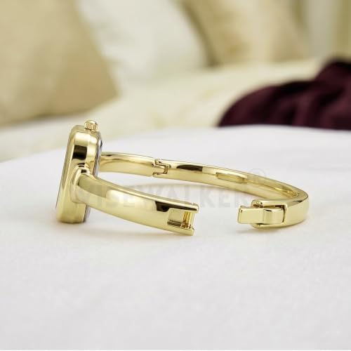 Image of WISEWALKER Women's Bangle Bracelet Watch Silver Dial Elegant Style Anlalog Ladies Wrist Watch