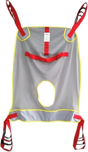 DARZYS Patient Lift Sling, Divided Leg Sling, Full Body Mesh Commode Patient Lift Sling, Patient Lift Aid? Lift Sling for Toileting?507Lb Weight Capacity(Large)
