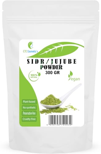 SIDR ( JUJUBE ) POWDER 100/200/300 gr - A natural cleanser plant powder, Green, 300 g (Pack of 1)