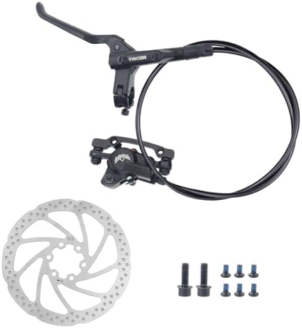 WEEROCK MTB Hydraulic Brake Set Bike Disc Brakes Kit with Left Front 800mm 160mm Rotors Aluminum Alloy Hydraulic Brake Fit for Mountain Bike, MTB