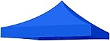 Repuesto De Lona para Toldo (sin Paredes) Tamaño Exterior 3x3m Interior 2.92x2.92m Impermeable Protección UV Plegable Acero Lona Impermeable Jardín Casa Exterior Facil Armado Y Transporte (Azul)