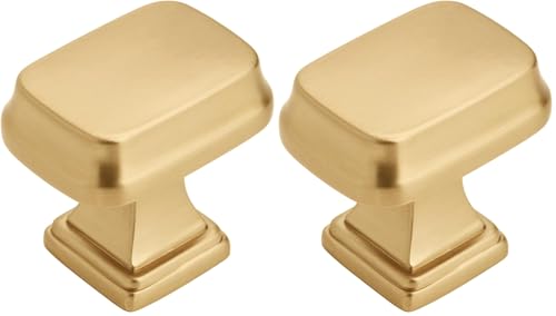 Image of Amerock | Cabinet Knob | Champagne Bronze | 1-1 /4 inch (32 mm) Length | Revitalize | 2 Pack | Drawer Knob | Cabinet Hardware