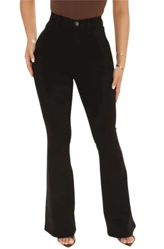 Generic Celestias Lift Jeans, Womens High Waist Tummy Control Stretch Butt Lifting Flare Skinny Jeans with Pockets