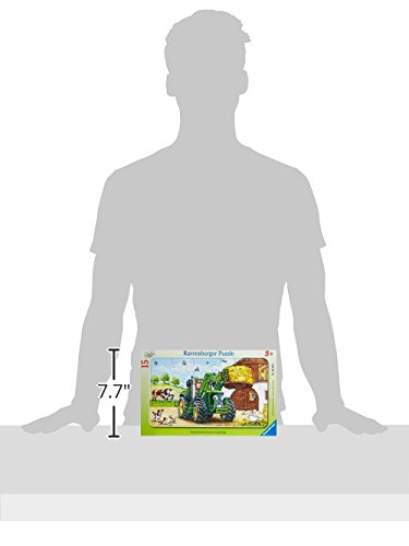 Ravensburger Kinderpuzzle - 07616 Baustelle und Bauernhof - Puzzle für Kinder ab 3 Jahren, mit 2x12 Teilen & Kinderpuzzle 06044 - Traktor auf dem Bauernhof - Rahmenpuzzle