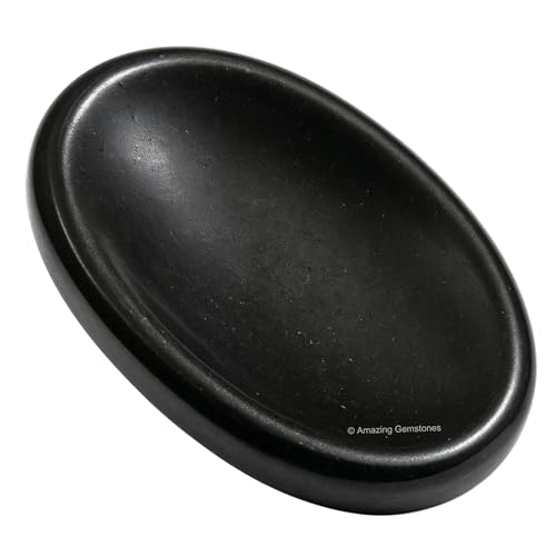 Amazing Gemstone Black Tourmaline Worry Stone, Healing Crystals - Piedra Crystal Fidget for Gift, Meditation, Calming, Relaxation, Stress Relief
