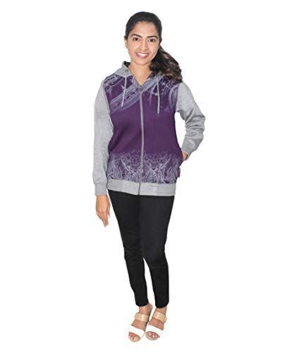 Image of Goodluck Women's Abstract Sweatshirt with Hoodies, Fleece Material Full Sleeves, (Pack of 1)