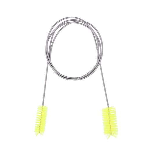 GOOHOCHY Nylon Bristles Spring Brush 2pcs -Shaped Glass Tube Cleaning Brush Aquarium Cleaning Aid