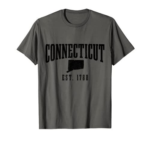 Connecticut Est. 1788 - Mapa del estado del orgullo vintage Camiseta
