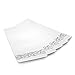 700 Piece Plastic Silver Dinnerware Set - 200 Rim Plates - 300 Silverware - 100 Cups - 100 Linen Like Silver Napkins, 100 Guest Disposable Dinnerware Set