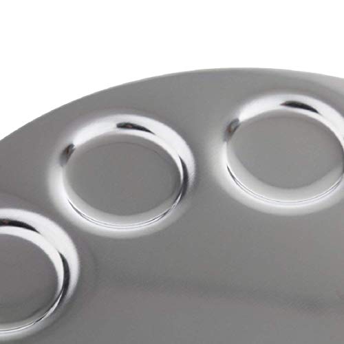 Kira Stainless Steel Professional Beauty Salon Color Cream Cosmetic Mixing Makeup Palette, Spatula Makeup Artist Nail Art Tool (half round) - Image 4