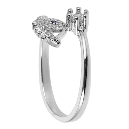 Bague œil de démon ajustable en métal pour femme - Anneau ouvert bohème