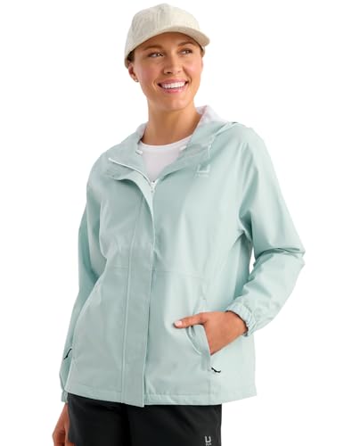 HUK Womens Storm Heavy Duty Jacket 2.0, Waterproof, Windproof, Breathable Rain Coat for Women, Heron Blue, Small