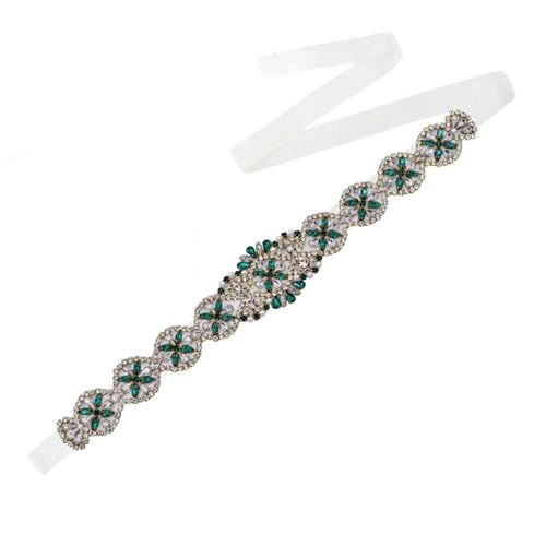 Women Bridal Wedding Dress Belt Gold Rhinestone Accessories Daily Party Gown Belt