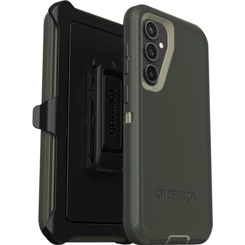 Coque Galaxy S23 FE OtterBox Defender Series vert Lichen avec clip ceinture robuste