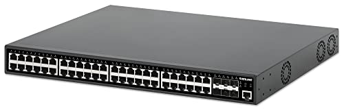 Image of Intellinet 54-Port L2+ Fully Managed PoE+ Gigabit Switch, 48x RJ45 10 /100 /1000, 6X 10G SFP+ Uplinks, 450W PoE Budget, PDM Watchdog, VLAN /QoS /SNMP /IGMP, Rackmount - 561969