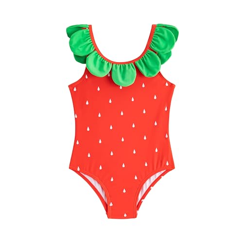 LIZENS Girls One Piece Swimwear Cute Girls Swimsuit 2-12 Bathing Suit for Kids