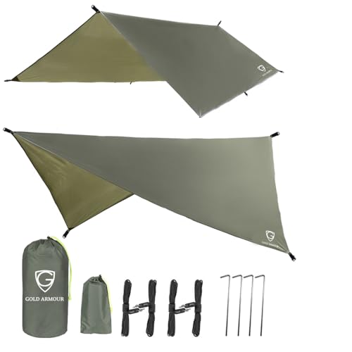 Gold Armour Rainfly Tarp for Hammock and Tent, 12x10ft Waterproof