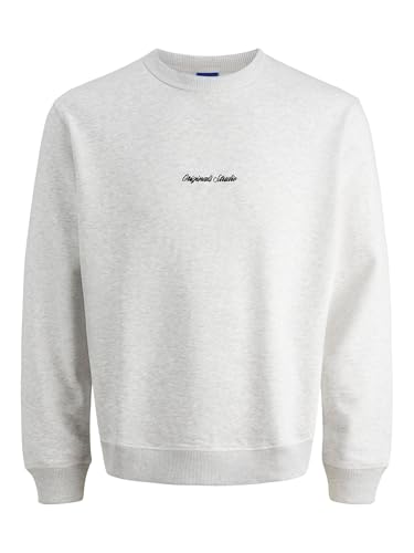 JACK & JONES Mens Crew Sweater White Melange M