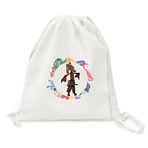 Sac en tissu pliable à sangle haute résistance pour fruits et légumes imprimé opéra chinois