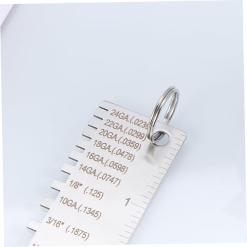 Calibrador de espesor para inspección de soldaduras 2pcs en acero inoxidable de alta precisión para control de calidad industrial miniatura 5