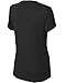 Women's Athletic All Sport V-Neck Tee Shirt in 12 Colors,Large,Black
