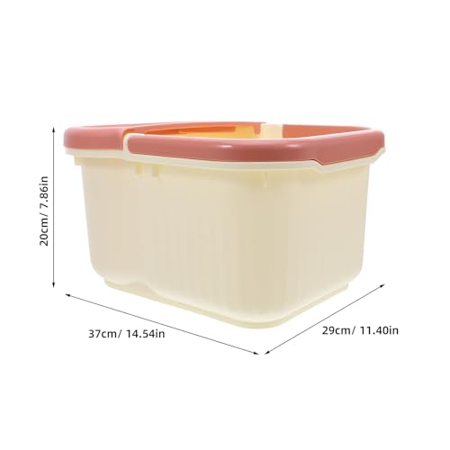 Bassin de bain chauffant avec demi-couvercle spa pour pédicure de camping beige