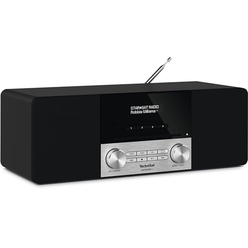 TechniSat DIGITRADIO 3 - Stereo DAB Radio Kompaktanlage (DAB+, UKW, CD-Player, Bluetooth, USB, Kopfhöreranschluss, AUX-Eingang, Radiowecker, OLED Display, 20 Watt RMS) schwarz