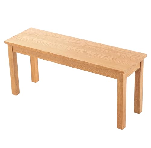 Essbank aus massiver Eiche, Holzbank für den Innenbereich, für Küche, Flur, Schlafzimmer, Veranda und Wintergarten, helle Eichenholzmöbel
