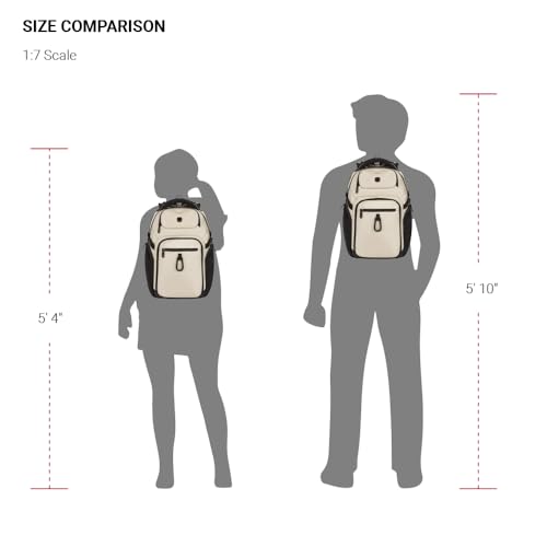 SwissGear Endure ScanSmart Laptop Backpack – TSA Approved Tech Backpack – Fits Most 17" Laptop – Multiple Organizer Pockets – Vintage Khaki - image 6