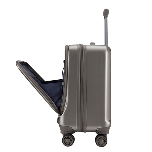 Image of Verage Luxe Leader 16.5 inch inch Cabin Size Carry On Laptop Overnighter Pilot Luggage with Trolley & 360º Rotating 4 Wheels (Champagne)