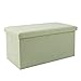 Prostokątna ławka na buty oszczędzająca miejsce z pokrywką,bawełniana pościel składana podnóżek do przechowywania podnóżka,koniec łóżka podnóżek do salonu sypialnia biuro-jasnozielony 40x2